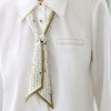 玳莎字母印花原创桑蚕丝小长条真丝丝巾发带春秋飘带绑包包发带  EC52001 商品缩略图2