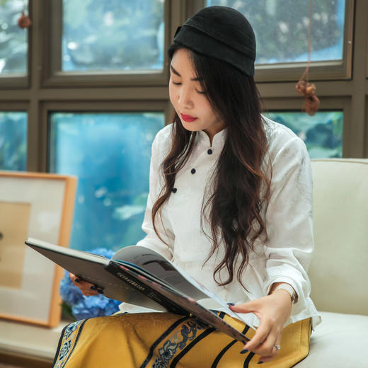 【林栖设计小店】【少量现货】（林栖推荐）新中式衬衣立领优雅传统2024春夏新品长袖上衣女1943246 商品图4