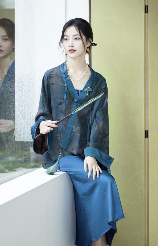 逸红颜明月优选26姆米香云纱古风国潮上衣「百花林」,私人订制款高货 商品图7