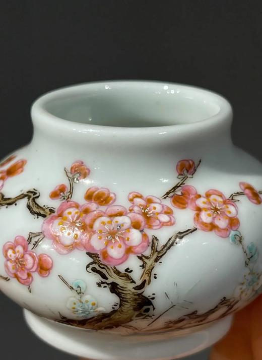 瓷胎珐琅彩梅花纹水盂，顺丰包邮 商品图2