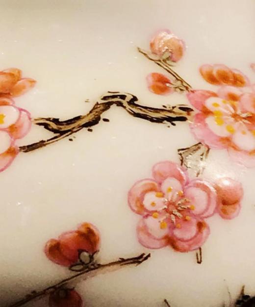 瓷胎珐琅彩梅花纹水盂，顺丰包邮 商品图7