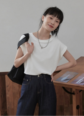 🔥限时秒杀49.9💰买一送一‼【茧墨】圆领简约小飞袖设计瘦瘦T恤短袖