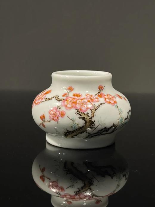 瓷胎珐琅彩梅花纹水盂，顺丰包邮 商品图1