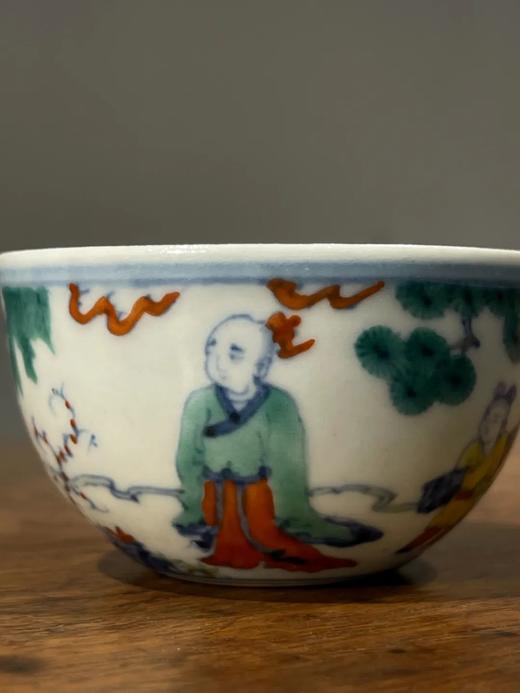 斗彩王羲之爱鹅图酒杯，顺丰包邮 商品图2