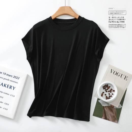 🔥限时秒杀49.9💰买一送一‼【茧墨】圆领简约小飞袖设计瘦瘦T恤短袖 商品图5