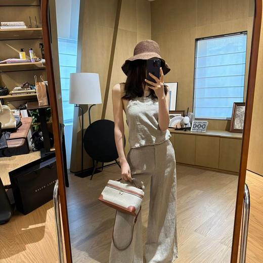 ROMI STUDIO“清凉夏日”100%雨露麻法式简约挂脖吊带背心T3733 商品图1