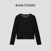 ROMI STUDIO“松弛高知”100%绵羊毛细腻轻薄圆领针织开衫24SSF158 商品缩略图3