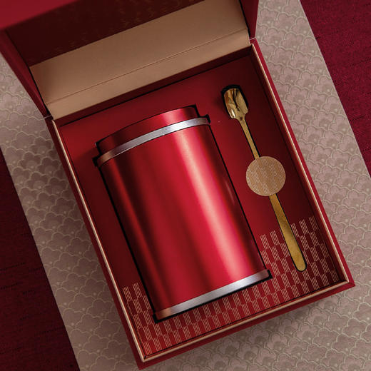 尊享皮盒【单合金罐＋勺•红】58元一套/一件18套/约装3两左右 商品图1