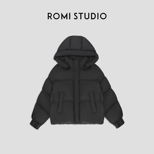 ROMI STUDIO”重塑经典“腔调穿搭90%白鹅绒龟背感羽绒服23AWW678 商品图0