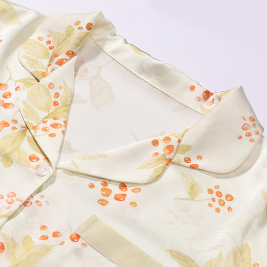 都市丽人睡衣好睡好眠长袖家居服冰雪丝提花薄女士丝质套装LHT1S6 商品图8