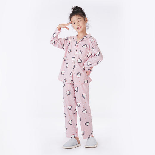 都市丽人眯雅佳睡衣超值精选长袖26支纯棉单面薄童装棉质长袖套装JHT1B5 商品图5