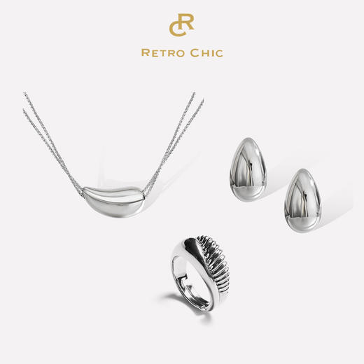 Mordern Art 现代艺术时期 | 银色水滴三件套 商品图0