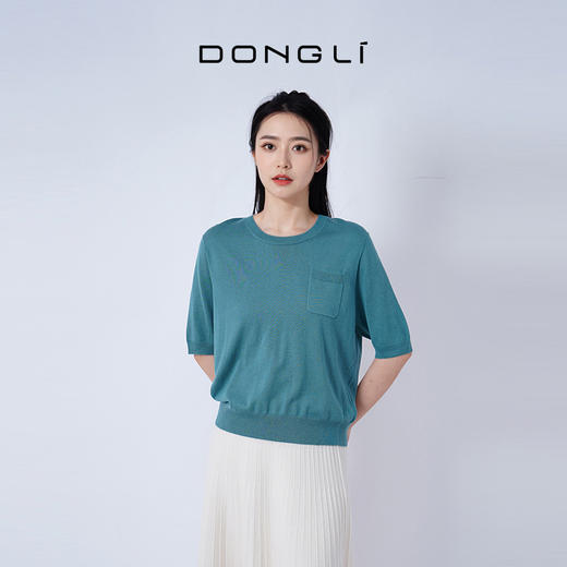 东黎 • 丝绒女士春夏圆领时尚舒适透气半袖 4636 商品图7