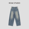 ROMI STUDIO”经典复古“100%棉细斜纹洗水宽松微垮牛仔裤23AWN1306 商品缩略图0