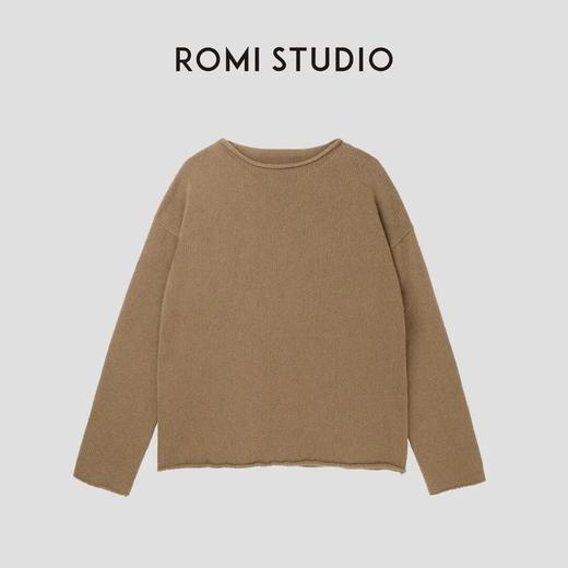 ROMI STUDIO“秋冬美拉德" 100%澳洲羊毛卷边圆领针织毛衣23AWM316 商品图0