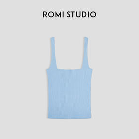 ROMI STUDIO口碑升级 百搭高品质海蓝蓝吊带小众背心M3134
