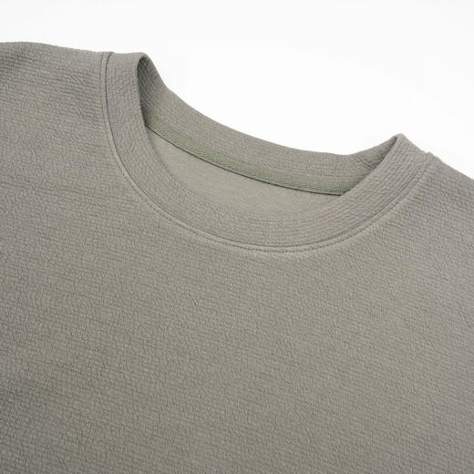 ROMI STUDIO“简约随性”圆领肌理感宽松亲肤浅灰绿卫衣 23AWT1266 商品图1