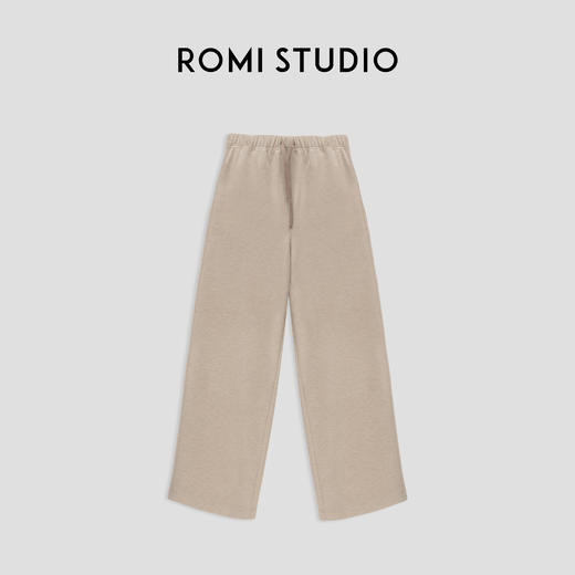 ROMI STUDIO“休闲精致”400G精纺醋酸羊毛混纺软糯卫裤23AWK944 商品图0