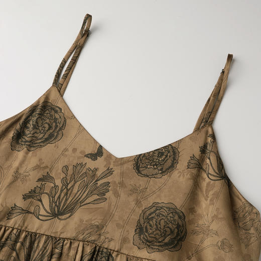 ROMI STUDIO “东方美学” 高密度丝感提花印花吊带连衣裙 24SSD784 商品图1