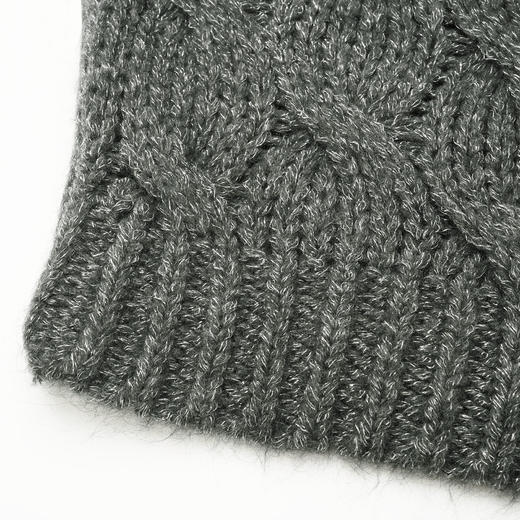 ROMI STUDIO“松弛随性”羊驼毛羊毛混纺圆领麻花针织毛衣23AWM1402 商品图2