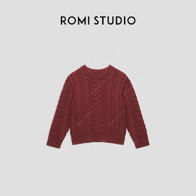 ROMI STUDIO“新年限定”“腔调穿搭”羊毛混纺针织儿童毛衣23AWM1154