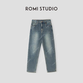 ROMI STUDIO“Classic Retro”牛仔棉微弹水洗猫须牛仔裤 23AWN1459