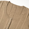 ROMI STUDIO"眸中罗马"18针100%棉坑条半开领中袖针织衫24SSF131 商品缩略图1