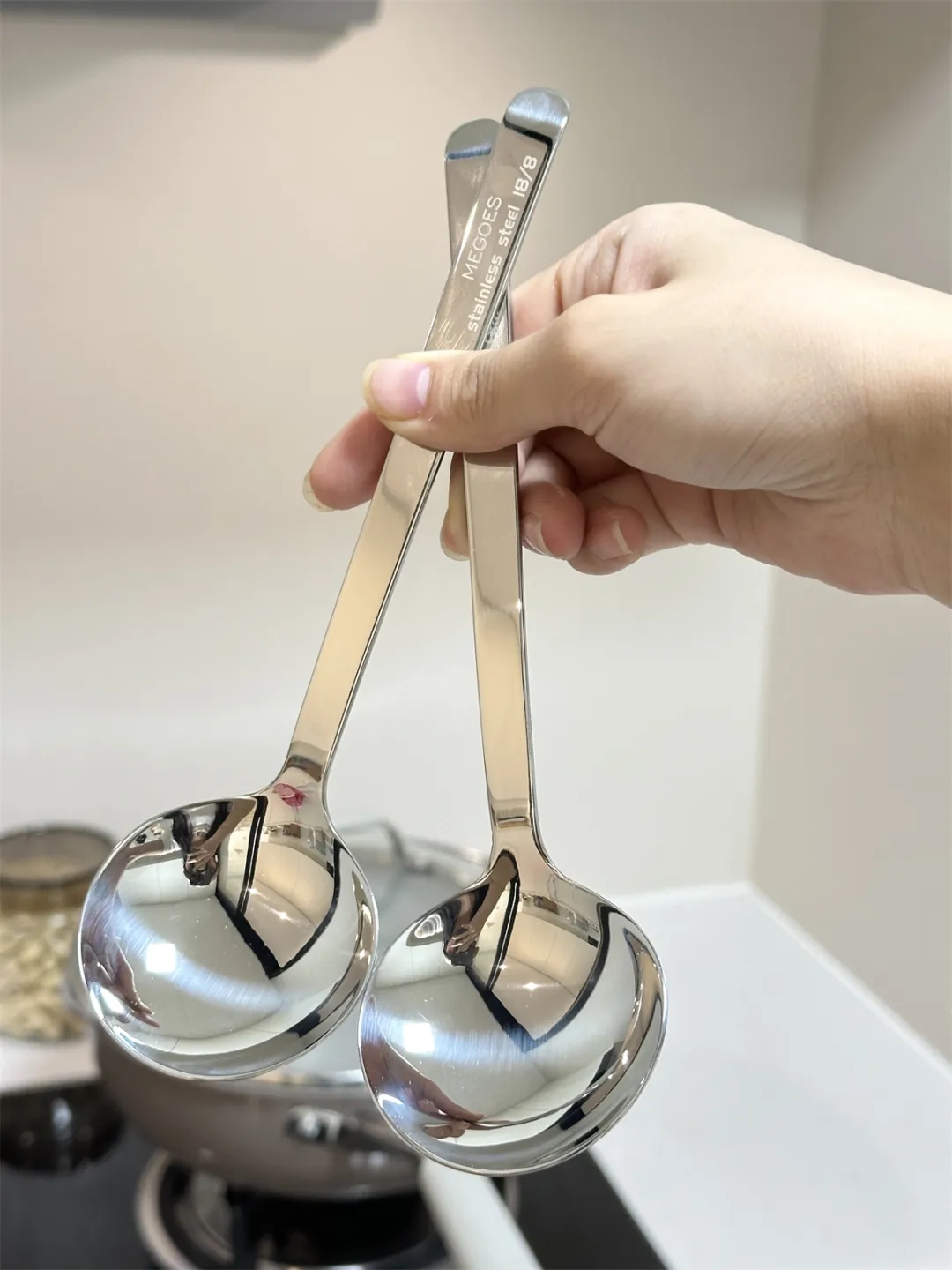 羔品质不锈钢大尺寸饭勺!