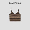 ROMI STUDIO“复古美学”5s100%棉带子纱令士拨花针织背心 24SSM972 商品缩略图0