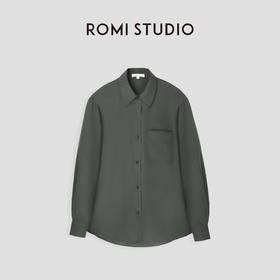 ROMI STUDIO"quiet luxury"天然纤维不易皱修身长袖衬衣 T3580