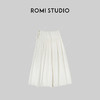 ROMI STUDIO“优雅随性”100%棉洗水肤感抽绳捏褶A字半裙 421X3014 商品缩略图3