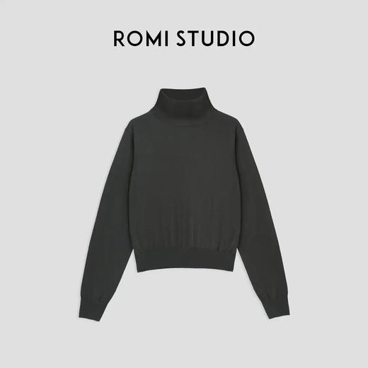 ROMI STUDIO“天鹅颈” 腔调穿搭绵羊毛高领针织毛衣打底衫23AWM499 商品图0