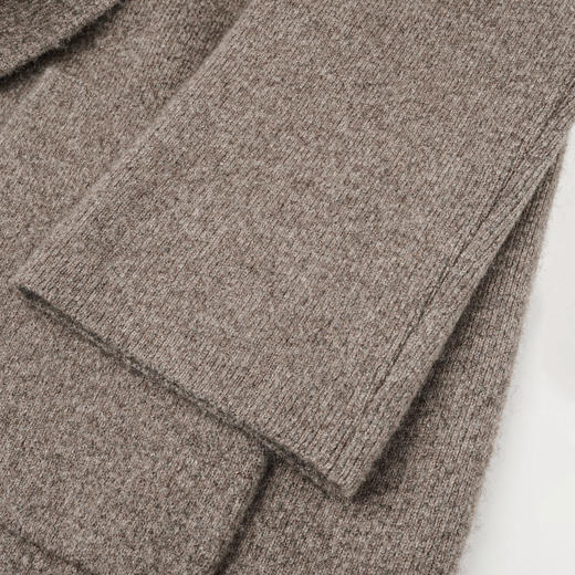 ROMI STUDIO“贵妇老钱”80%羊毛宽松中长款燕麦针织开衫 23AWM1221 商品图4