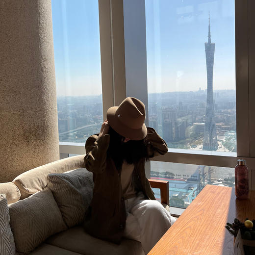 ROMI STUDIO“禅意东方”50%麻混纺人字纹肌理拼皮外套24SSW107 商品图2