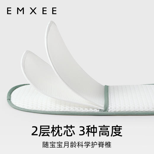 【夏日凉席】嫚熙云片枕新生婴儿宝宝透气吸汗天丝枕0-6个月以上儿童夏季枕头 商品图2