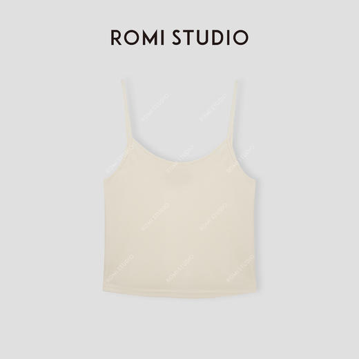 ROMI STUDIO“基础灵魂”100%棉水洗无胸垫针织吊带背心24SST416 商品图0