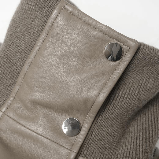 ROMI STUDIO腔调穿搭115g白鹅绒羊皮＋羊毛螺纹皮衣羽绒服23AWW502 商品图2