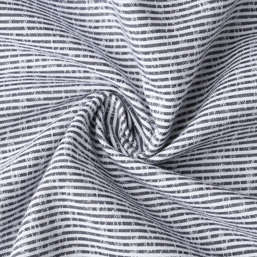 ROMI STUDIO “中式美学” 100%棉暗花条纹宽松直筒休闲裤24SSK720 商品图3