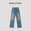 ROMI STUDIO“纽约牛仔”100%棉腔调穿搭怀旧蓝加绒牛仔裤23AWN1026 商品缩略图0