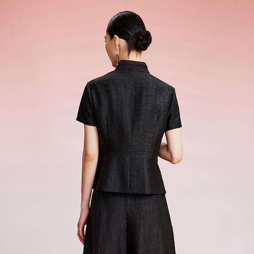 TANGY Collection天意精品2024秋季新品中国风女士T恤单上衣 商品图2