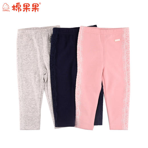 棉果果冬季女童南极绒专柜同款三色加绒长裤M422206218632 商品图0