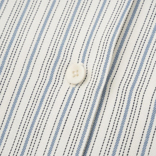 ROMI STUDIO“南法故事”莱赛尔羊毛亚麻混纺撞色条纹衬衣 24SST150 商品图8