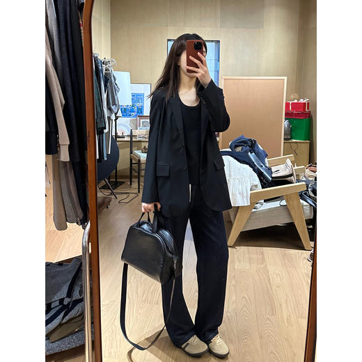 ROMI STUDIO“棕标甄选" 70羊毛混纺半麻衬宽松西装外套 23AWW1147 商品图4