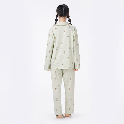 都市丽人睡衣生活家居长袖家居服26支CVC单面薄女士棉质套装LHT1L8 商品图3