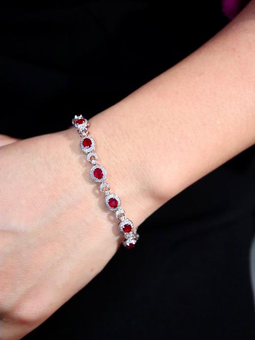 3.52ct 红宝石手链 商品图7