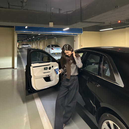 ROMI STUDIO“美式复古”腔调穿搭细格纹拼灯芯绒长袖衬衣24SST118 商品图2