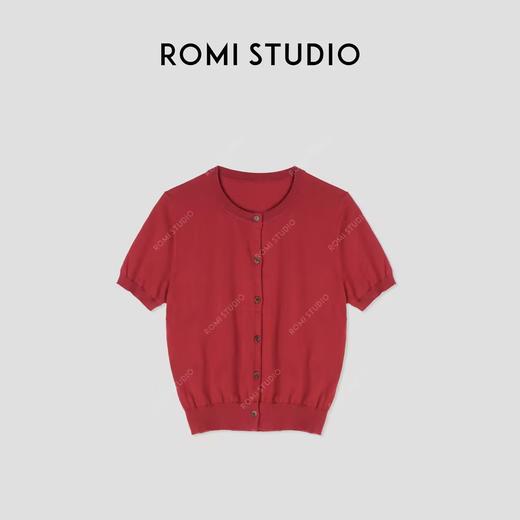 ROMI STUDIO“法式优雅”16s100%精梳棉透气肤感针织开衫421W7019 商品图4