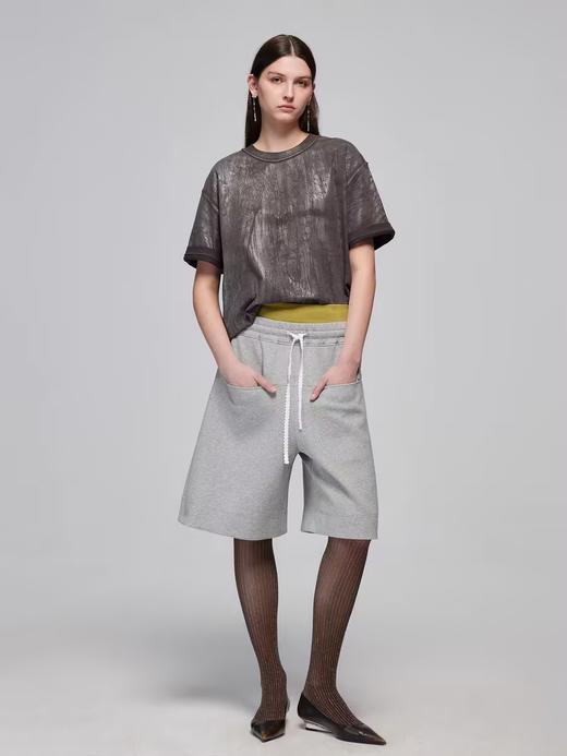 Simple Project/Y2484/刷银肌理反做LOGO宽松短袖T恤 商品图1