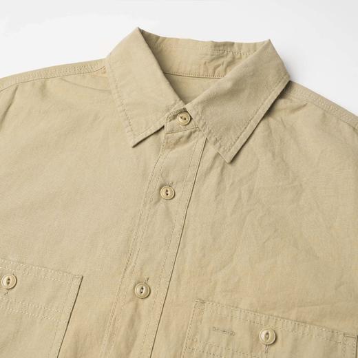 ROMI STUDIO “复古经典” 莱赛尔亚麻棉混纺洗水做旧衬衣 421C3059 商品图1