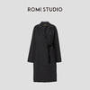 ROMI STUDIO“棕标系列”进口羊毛亚麻混纺廓形腰带风衣23AWW145 商品缩略图0